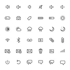 sound and weather icon set