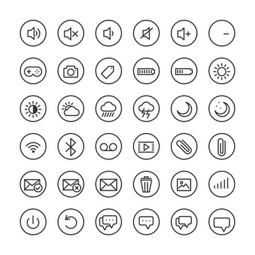 sound and weather icon set