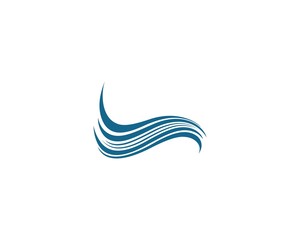 Water wave logo illustration