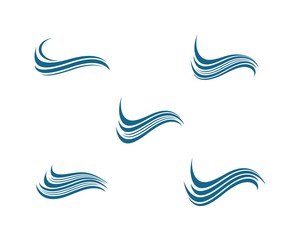 Water wave logo illustration