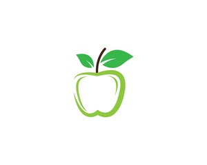 Apple vector icon illustration