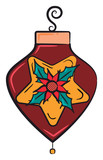 Christmas ornament decoration vector or color illustration