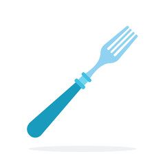 Fork vector flat material design isolated object on white background.
