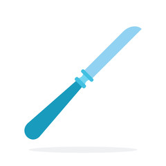 Knife vector flat material design isolated object on white background.