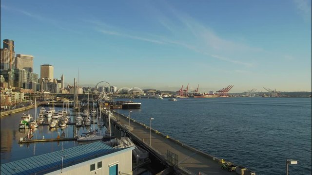Seattle Pier 66 Sunset to Bluehour - 4K Timelapse