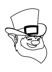 saint patrick lemprechaun head character