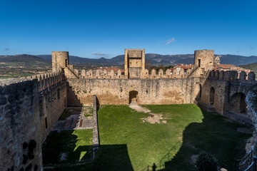 Fototapeta na wymiar Frias medieval village with a fortified bridge and castle near Burgos in Castile and Leon Spain