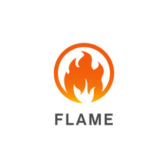 flame logo design vector