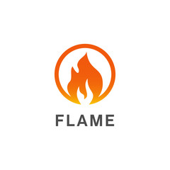 flame logo design vector