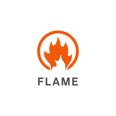 flame logo design vector