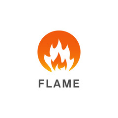 flame logo design vector