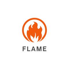 flame logo design vector