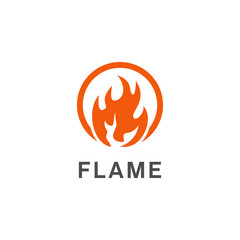 flame logo design vector