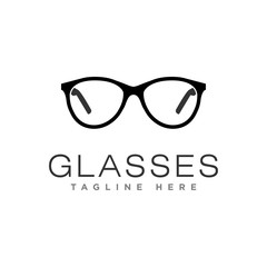 glasses logo design vector