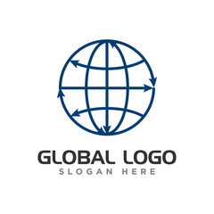 abstract globe logo vector design