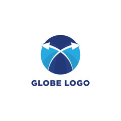 abstract globe logo vector design