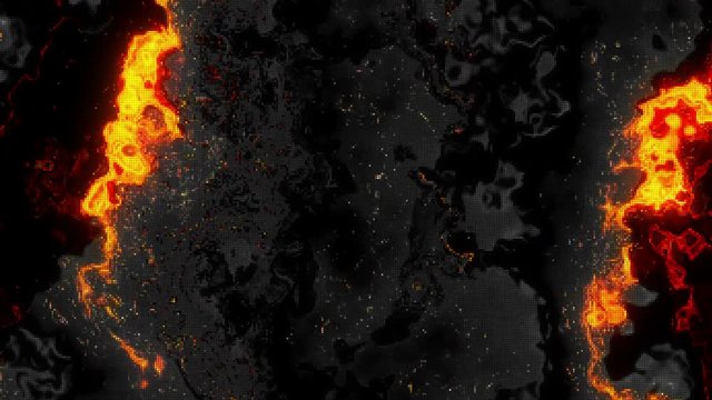 Unique Design Abstract Digital Fire Pixel Animation