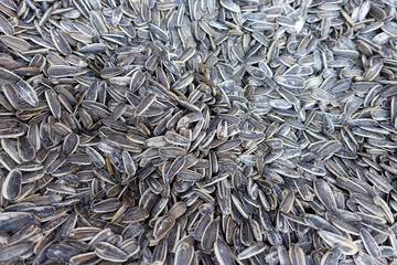 Sunflower seeds white and black