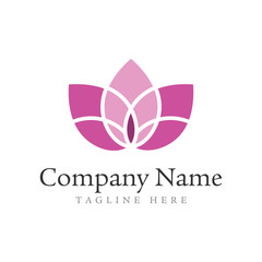 flower logo, leaf logo design vector