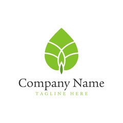 flower logo, leaf logo design vector