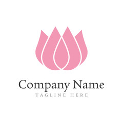 flower logo, leaf logo design vector