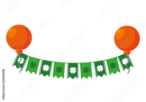 saint patricks balloons helium with garlands