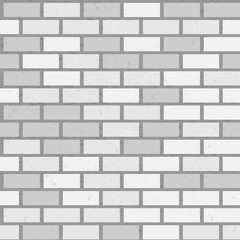 Obraz premium Seamless pattern of gray brick wall with texture. Vector illustration for background, paper, design element, room decor.