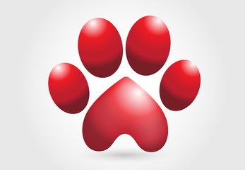 Logo paw print dog