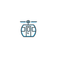 Cable car cabin icon design. Transportation icon vector design