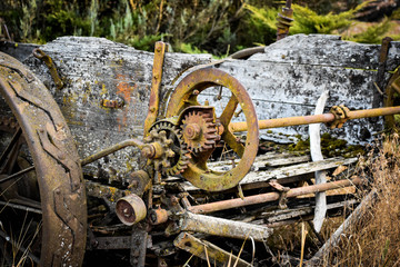 decaying wagon