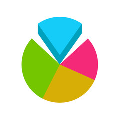 Obraz premium Isolated business data graph image. Vector illustration design