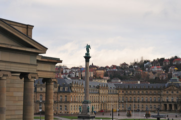 view over Schlossplatz in Stuttgart