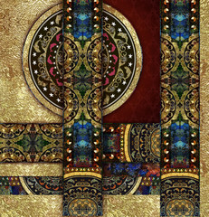 Obraz premium vintage old floral patterned background