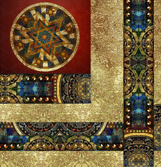 vintage old floral patterned background