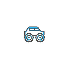 Monster truck icon design. Transportation icon vector design