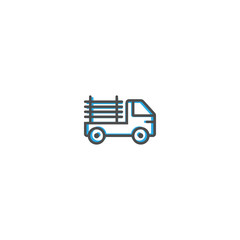 Pickup truck icon design. Transportation icon vector design