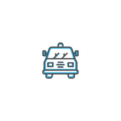 Police car icon design. Transportation icon vector design