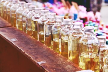perfumes in glass bottles Variety .thailnd Street market