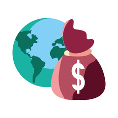 world money bag dollar