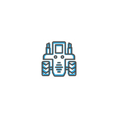 Tractor icon design. Transportation icon vector design