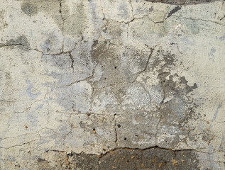 Obraz na płótnie Canvas A lot of cracks on the concrete wall texture