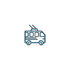 Trolley bus icon design. Transportation icon vector design