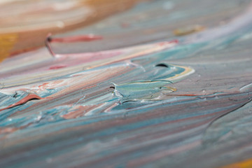 oil paint close-up
