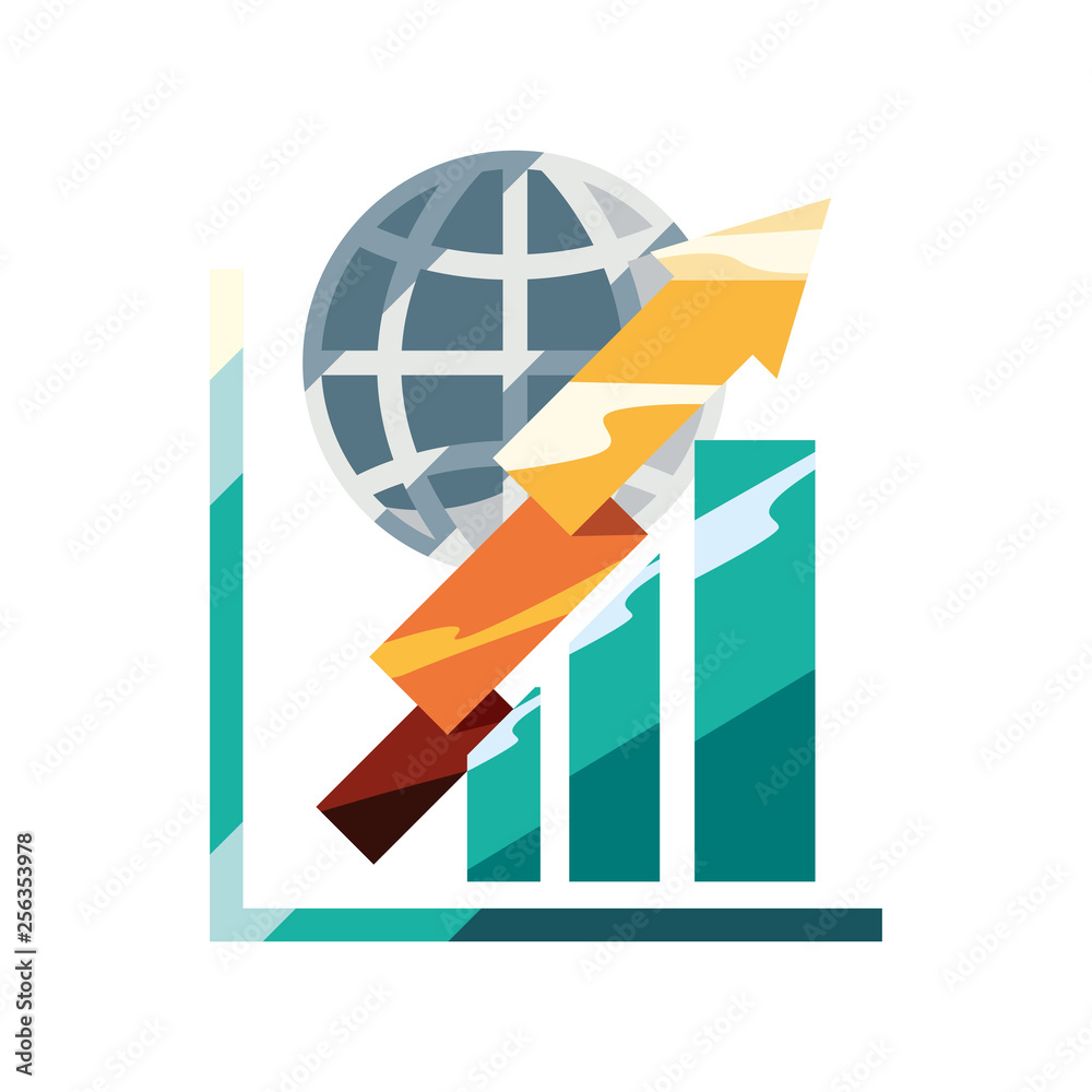 Poster world financial diagram