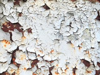 old paint on rusty metal