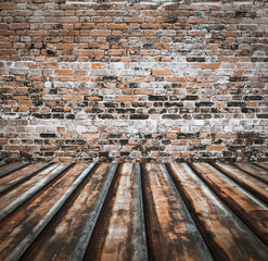 old room with brick wall