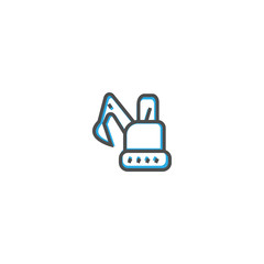 Excavator icon design. Transportation icon vector design