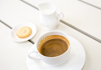Cup of espresso coffee