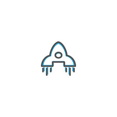 Rocket ship icon design. Transportation icon vector design