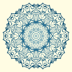 Decorative Floral Ornament. Vector Illustration. For Coloring Book, Greeting Card, Invitation, Tattoo. Anti-Stress Therapy Pattern.